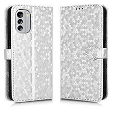 Coque Portefeuille Livre Cuir Etui Clapet C01X pour Nokia G60 5G Argent