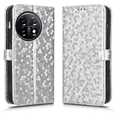 Coque Portefeuille Livre Cuir Etui Clapet C01X pour OnePlus 11R 5G Argent