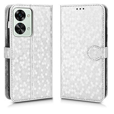 Coque Portefeuille Livre Cuir Etui Clapet C01X pour OnePlus Nord 2T 5G Argent