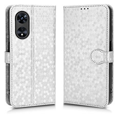 Coque Portefeuille Livre Cuir Etui Clapet C01X pour Oppo A1x 5G Argent