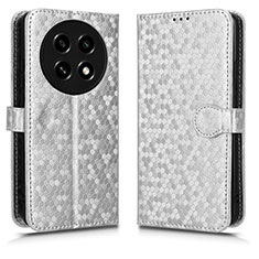 Coque Portefeuille Livre Cuir Etui Clapet C01X pour Oppo A2 Pro 5G Argent