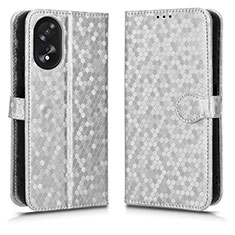 Coque Portefeuille Livre Cuir Etui Clapet C01X pour Oppo A38 Argent