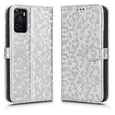 Coque Portefeuille Livre Cuir Etui Clapet C01X pour Oppo A55S 5G Argent