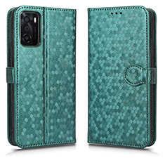 Coque Portefeuille Livre Cuir Etui Clapet C01X pour Oppo A55S 5G Vert