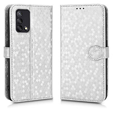 Coque Portefeuille Livre Cuir Etui Clapet C01X pour Oppo A74 4G Argent