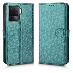 Coque Portefeuille Livre Cuir Etui Clapet C01X pour Oppo A94 5G Vert