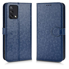 Coque Portefeuille Livre Cuir Etui Clapet C01X pour Oppo F19 Bleu