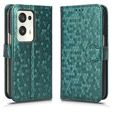 Coque Portefeuille Livre Cuir Etui Clapet C01X pour Oppo Find N2 5G Vert