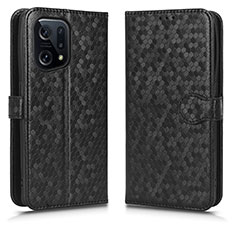 Coque Portefeuille Livre Cuir Etui Clapet C01X pour Oppo Find X5 5G Noir