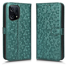 Coque Portefeuille Livre Cuir Etui Clapet C01X pour Oppo Find X5 5G Vert