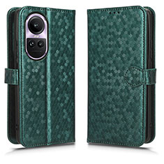 Coque Portefeuille Livre Cuir Etui Clapet C01X pour Oppo Reno10 5G Vert