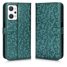 Coque Portefeuille Livre Cuir Etui Clapet C01X pour Oppo Reno7 A Vert