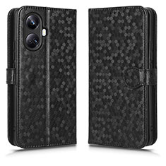 Coque Portefeuille Livre Cuir Etui Clapet C01X pour Realme 10 Pro+ Plus 5G Noir