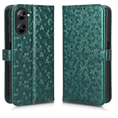 Coque Portefeuille Livre Cuir Etui Clapet C01X pour Realme 10S 5G Vert