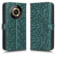 Coque Portefeuille Livre Cuir Etui Clapet C01X pour Realme 11 Pro 5G Vert