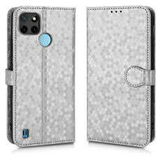 Coque Portefeuille Livre Cuir Etui Clapet C01X pour Realme C21Y Argent