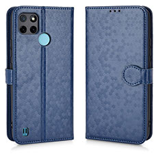 Coque Portefeuille Livre Cuir Etui Clapet C01X pour Realme C21Y Bleu