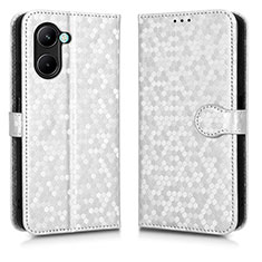 Coque Portefeuille Livre Cuir Etui Clapet C01X pour Realme C33 (2023) Argent