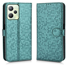 Coque Portefeuille Livre Cuir Etui Clapet C01X pour Realme C35 Vert