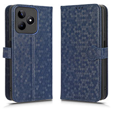 Coque Portefeuille Livre Cuir Etui Clapet C01X pour Realme C51 Bleu