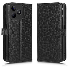 Coque Portefeuille Livre Cuir Etui Clapet C01X pour Realme C51 Noir