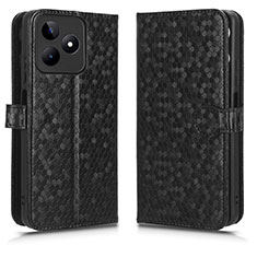 Coque Portefeuille Livre Cuir Etui Clapet C01X pour Realme C53 India Noir