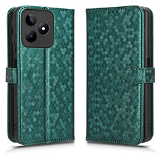 Coque Portefeuille Livre Cuir Etui Clapet C01X pour Realme C53 Vert