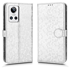 Coque Portefeuille Livre Cuir Etui Clapet C01X pour Realme GT Neo3 5G Argent