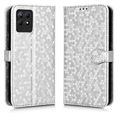 Coque Portefeuille Livre Cuir Etui Clapet C01X pour Realme Narzo 50 4G Argent