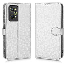 Coque Portefeuille Livre Cuir Etui Clapet C01X pour Realme Q5 Pro 5G Argent