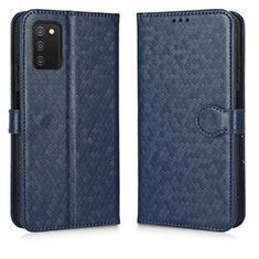 Coque Portefeuille Livre Cuir Etui Clapet C01X pour Samsung Galaxy A02s Bleu