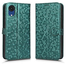 Coque Portefeuille Livre Cuir Etui Clapet C01X pour Samsung Galaxy A03 Core Vert