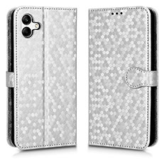 Coque Portefeuille Livre Cuir Etui Clapet C01X pour Samsung Galaxy A04 4G Argent