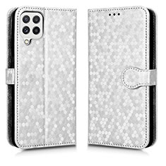 Coque Portefeuille Livre Cuir Etui Clapet C01X pour Samsung Galaxy A12 5G Argent