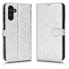 Coque Portefeuille Livre Cuir Etui Clapet C01X pour Samsung Galaxy A13 5G Argent