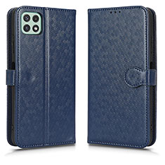 Coque Portefeuille Livre Cuir Etui Clapet C01X pour Samsung Galaxy A22s 5G Bleu