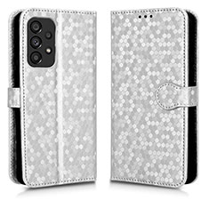 Coque Portefeuille Livre Cuir Etui Clapet C01X pour Samsung Galaxy A53 5G Argent