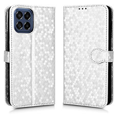 Coque Portefeuille Livre Cuir Etui Clapet C01X pour Samsung Galaxy M53 5G Argent