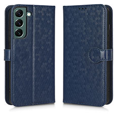 Coque Portefeuille Livre Cuir Etui Clapet C01X pour Samsung Galaxy S22 5G Bleu