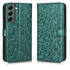 Coque Portefeuille Livre Cuir Etui Clapet C01X pour Samsung Galaxy S22 5G Vert