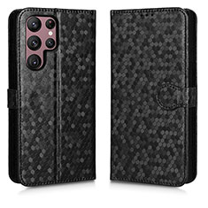 Coque Portefeuille Livre Cuir Etui Clapet C01X pour Samsung Galaxy S22 Ultra 5G Noir