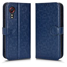 Coque Portefeuille Livre Cuir Etui Clapet C01X pour Samsung Galaxy XCover 5 SM-G525F Bleu