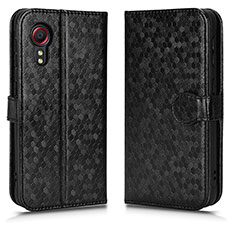 Coque Portefeuille Livre Cuir Etui Clapet C01X pour Samsung Galaxy XCover 5 SM-G525F Noir