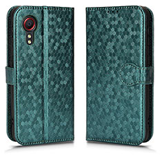 Coque Portefeuille Livre Cuir Etui Clapet C01X pour Samsung Galaxy XCover 5 SM-G525F Vert