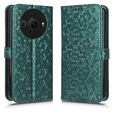 Coque Portefeuille Livre Cuir Etui Clapet C01X pour Sharp Aquos R8s Pro Vert