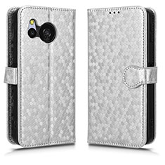 Coque Portefeuille Livre Cuir Etui Clapet C01X pour Sharp Aquos Sense8 Argent