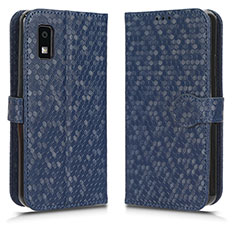 Coque Portefeuille Livre Cuir Etui Clapet C01X pour Sharp Aquos wish3 Bleu