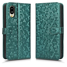 Coque Portefeuille Livre Cuir Etui Clapet C01X pour Sharp Simple Sumaho 6 Vert