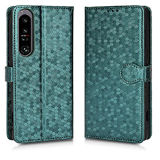 Coque Portefeuille Livre Cuir Etui Clapet C01X pour Sony Xperia 1 IV SO-51C Vert