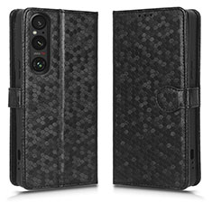 Coque Portefeuille Livre Cuir Etui Clapet C01X pour Sony Xperia 1 V Noir